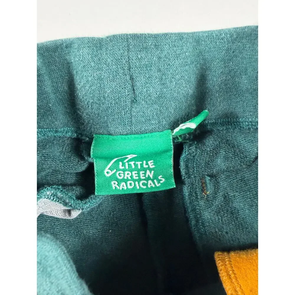 Little Green Radicals Organic Cotton Sweat Shorts Green Size 6–7 Years